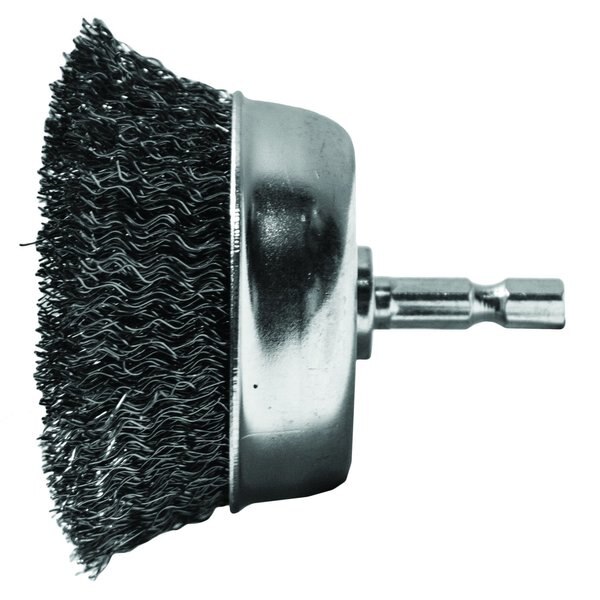 Century Drill & Tool & Tool 2-3/4 in. Crimped Wire Wheel Brush Steel 4500 rpm 2 pc 76223